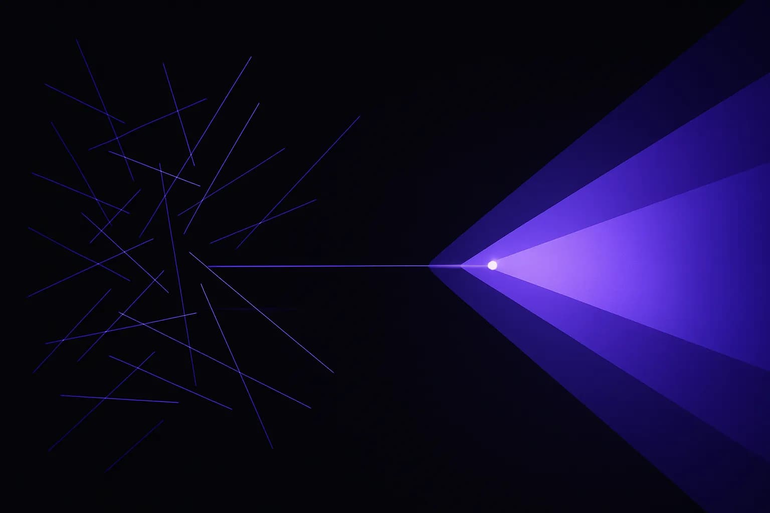 Abstract lines converging into one steady path, suggesting a single workflow led by one owner