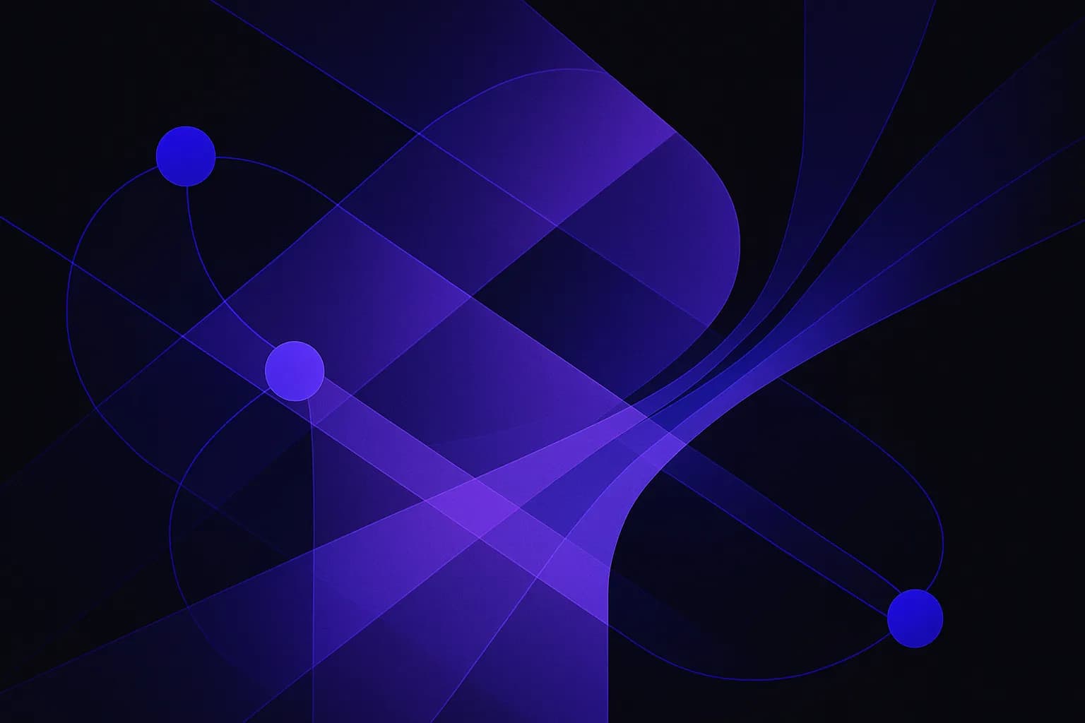 Abstract cover with linked nodes and arrows forming a process map that narrows towards a single highlighted path