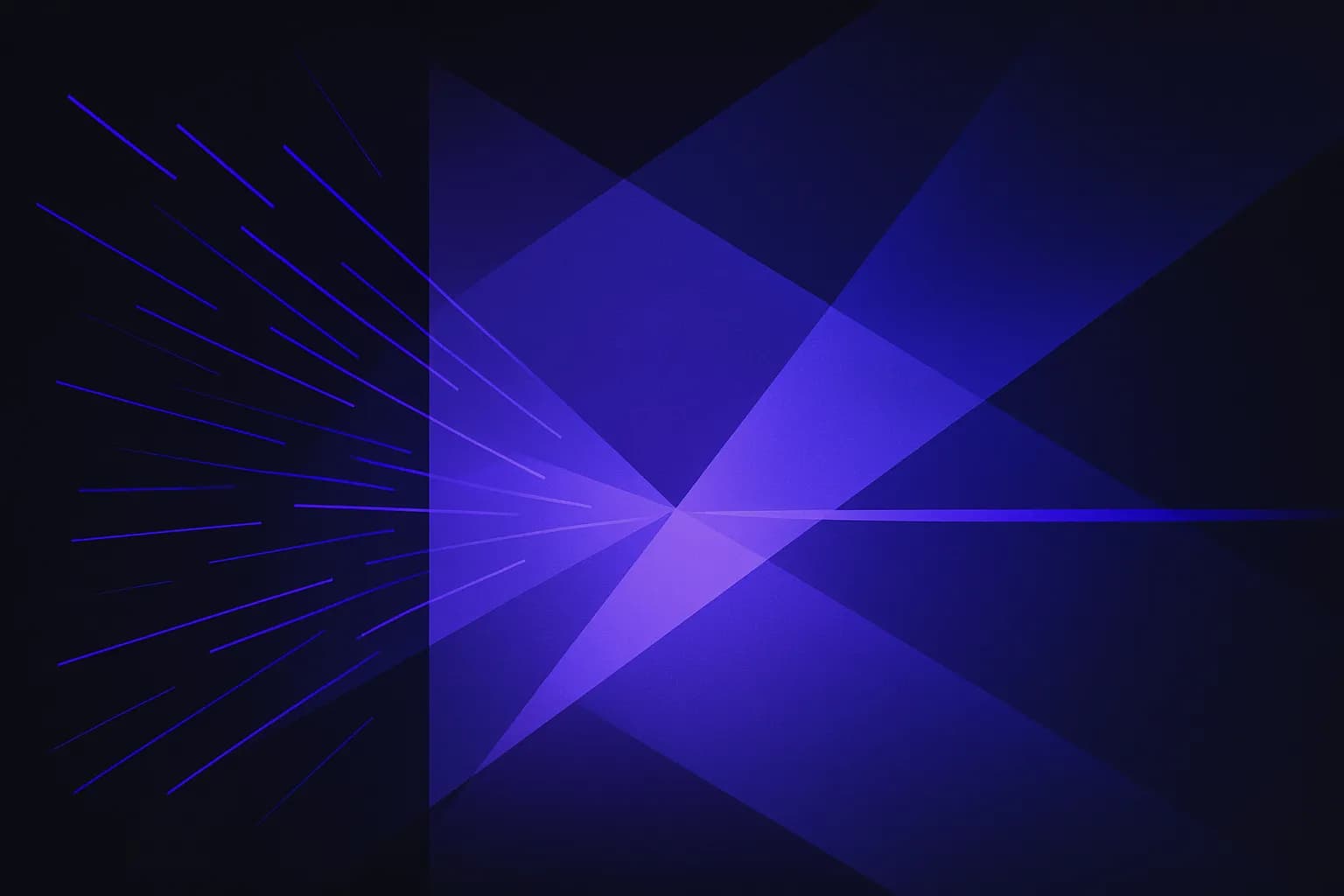 Abstract lines that slow, break apart and then realign into one steady forward path