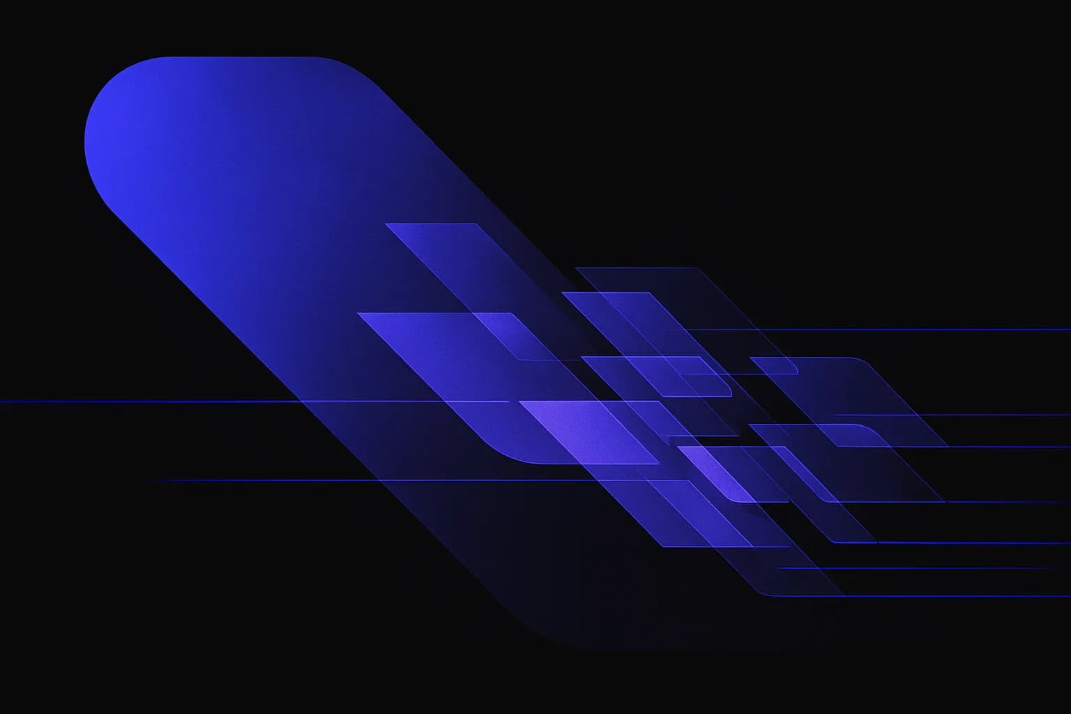 Abstract cover showing one large shape branching into several smaller shapes along separate paths