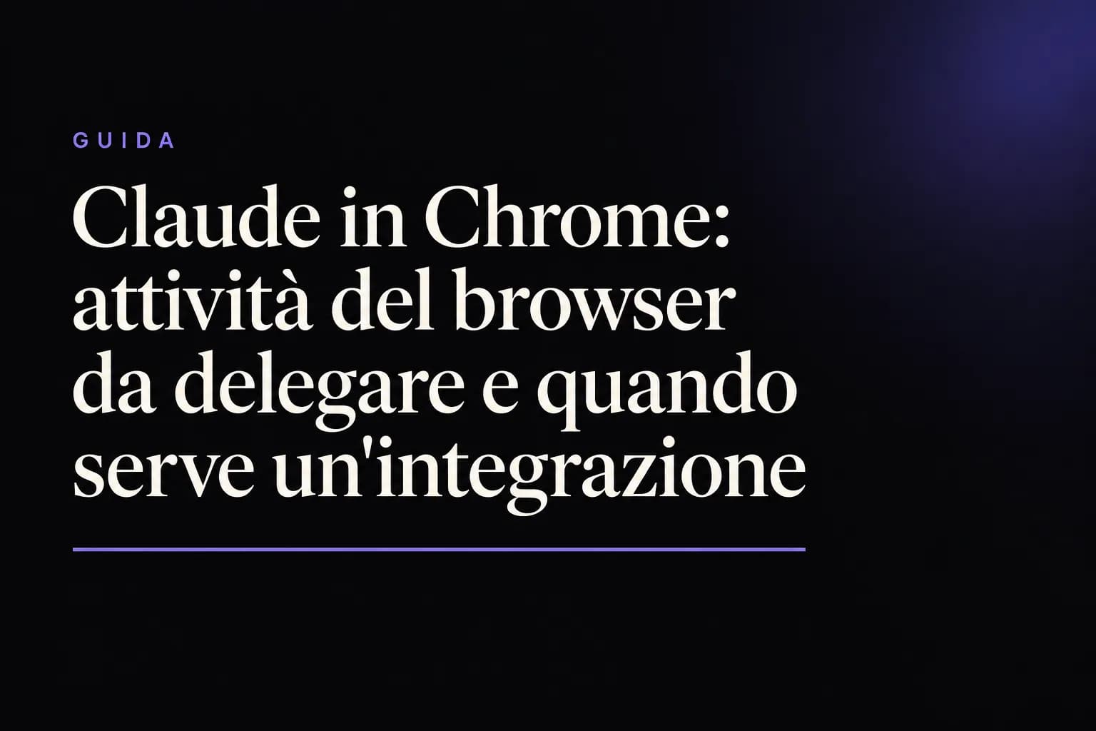 Forme astratte che scorrono da una colonna stretta verso una griglia ordinata, a suggerire un lavoro delegato e controllato