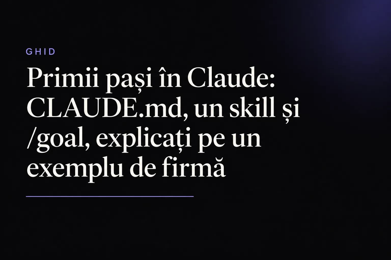 Trei straturi abstracte suprapuse, legate de o linie care urcă în buclă spre un punct final fix